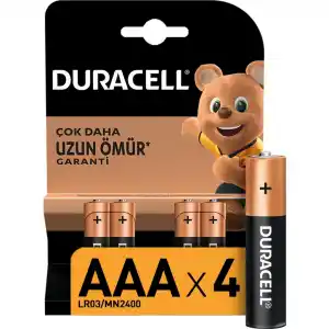 İnce Kalem Pil 4lü Set AAA Uzun Süreli Kullanım