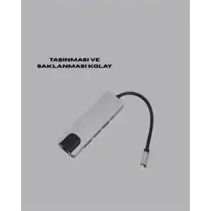 Kompakt USB-C Çoklu Bağlantı Merkezi 5 Gbps Seyahat İçin