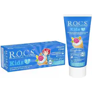 R.O.C.S. Kids 3-7 Yaş Florürsüz Diş Macunu Meyve Külahı Tadında (1 x 45 g)