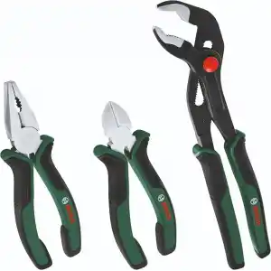 Bosch Home and Garden Pense Seti 3 Parça Premium (Pense, Yan Keski, Boru Anahtarı)