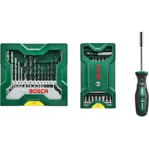 Bosch - X-Line 15 Parça Delme & 25 Parça Vidalama Ucu Seti + Tornavida