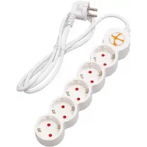 Tunçmatik Powerstrip 5 / Beşli Anahtarlı Grup Priz 5Mt