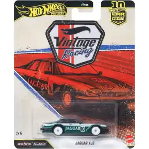 Hot Wheels Car Culture 1:64 ölçekli premium metal oyuncak, Jaguar XJS, Real Riders tekerlekler, Metal/Metal gövde ve şasi, Vintage Temalı Arabalar, JKF02