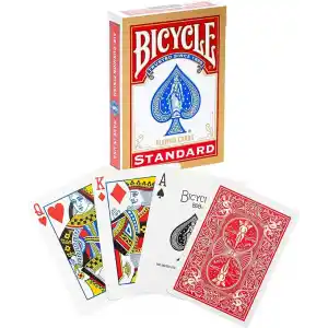Bicycle Rider Back International Standard Endeks, Poker Boyu, 1 Deste, Kırmızı veya Mavi