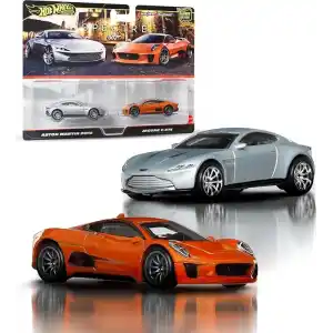 Hot Wheels Premium Car Culture 2li paket 1:64 ölçekli araçlardan oluşan, benzersiz çiftler, Real Riders tekerlekler, Metal/Metal şasi, koleksiyonculara uygun hediye, JBL04