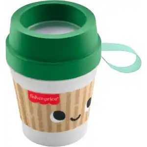 Fisher-Price Keyifli Aktiviteler Kahve Keyfi Dişlik, BPA içermeyen çıngıraklı yenidoğan oyuncağı, 3 ay ve üzeri bebekler için duyusal gelişimi destekleyen oyunlar, JMF08
