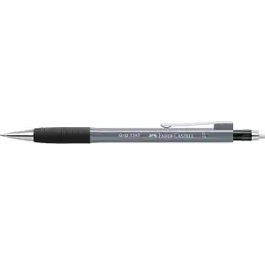 Faber-Castell Grip 1345/47 2022 Versatil Kalem, 0.7 mm, Gri, Ergonomik Tutuş, Yaylı Uç, Uzun Silgi, Modern Tasarım