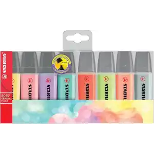 STABILO BOSS ORIGINAL Pastel - Fosforlu Kalem - 8li Paket - Çeşitli Renkler