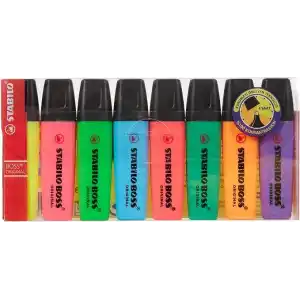 STABILO BOSS ORIGINAL - Fosforlu Kalem - 8li Paket - Çeşitli Renkler