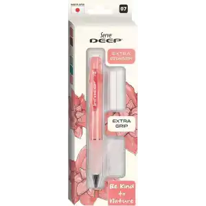 Serve Deep Versatil Kalem 07Mm- Toprak Tonları - Yedekli Set (Grip Ve Silgi) Mercan