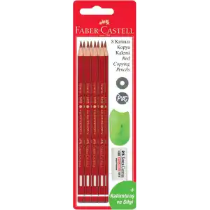 Faber-Castell Kırmızı Kopya Kalemi 8li