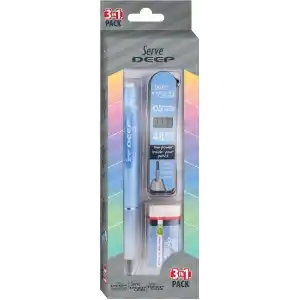 Serve Deep Versatil Kalem, Silgi ve Kalem Ucu 0,7mm 3lü Set - Gök Mavi