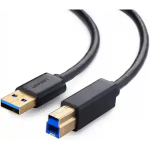 Ugreen 10372 2m USB A USB B fişi siyah - USB A USB B 3.0 (3.1 Gen 1), siyah