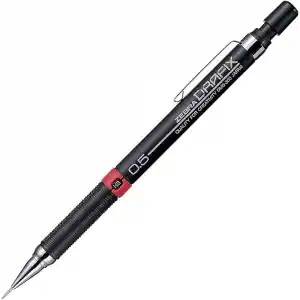 Zebra DRF-0.5 Zebra Drafix Mekanik Kurşun Kalem, Si̇yah-Kırmızı, 0.5 mm