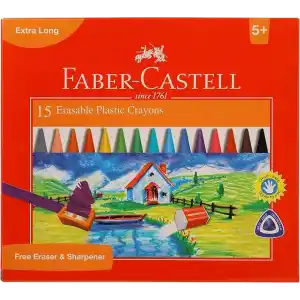 Faber-Castell Silinebilir Mum Boya, 15 Renk