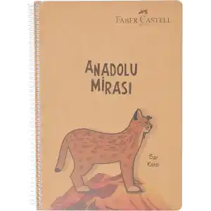 Faber-Castell Anadolu Mirası Spiralli Defter, A4, 100 Yaprak, 70g Kağıt, Çizgili, 500 Mikron PP Kapak, PET Spiralli, Asorti Renkler, Dayanıklı ve Ergonomik Kullanım