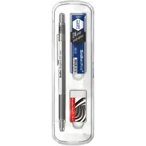 Scrikss Office Graphx 3lü Set Mekanik Kurşun Kalem Silgi Min Saten Gri 0.7 Mm