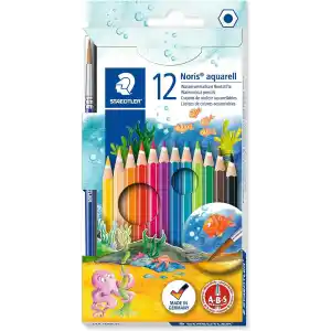 Staedtler 144 10Nc12 Noris Clup Aquarell 12li Kuruboya Fırça Hediyeli