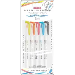 ZEBRA MILDLINER BRUSH PEN N-5C-N SET