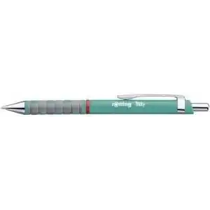 rOtring Tikky tükenmez kalem, pastel renklerde, mavi mürekkep, orta uç (1,0 mm), deniz mavisi şaft, tüy kadar hafif, kauçuk yumuşak dokunuşlu saplı