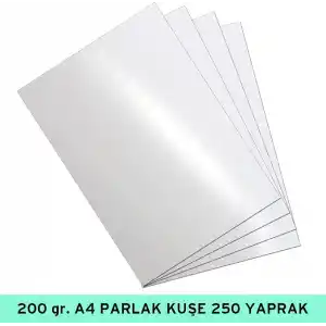 200 gr., A4 PARLAK KUŞE 250li Pakette