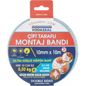 Vodaseal Çift Taraflı Montaj Bandı, 10mmx10mt
