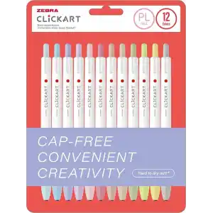 ZEBRA CLICKART MARKET PEN PL 12 LI SET