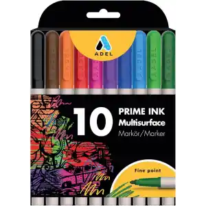 ADEL Prime Ink Multisurface 10lu Klasik Markör