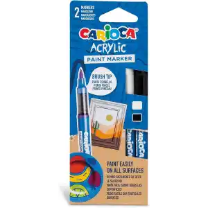 Carioca Akrilik Paint Marker Su Bazli Fırça Uçlu 2Li