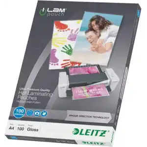 Esselte Leitz UDT Laminasyon Poşeti, A4, 100 mikron, 100 adet, Şeffaf