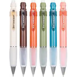 Serve Deep Mekanik Kurşun Kalem, Toprak Tonları, 0.5 mm, 6lı Kutu