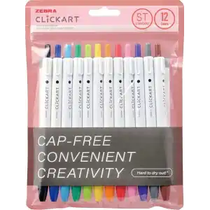 ZEBRA CLICKART MARKET PEN ST 12 LI SET