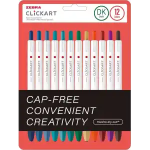 ZEBRA CLICKART MARKET PEN DK 12 LI SET