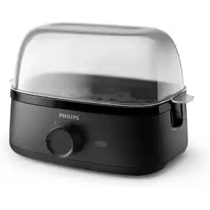 Philips Yumurta Pişirici 3000 Serisi, Aile Boyu 6 Yumurtaya Kadar (yumuşak, orta, sert, poşe), Kolay temizlenir, Poşe Tepsisi ve Yumurta Delici Aksesuarı, 400W Güç, Kompakt Tasarım (HD9137/91)