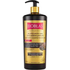 Bioblas Siyah Sarımsak Şampuan – Saç Dökülmesine Karşı, Güçlendirici & Onarıcı Etki, Organik Zeytinyağlı, 1000 ml