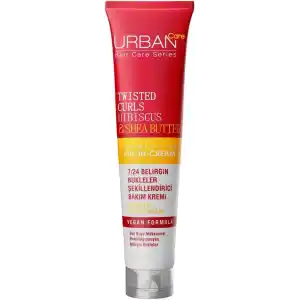 URBAN Care Twisted Curls Hibiscus & Shea Butter Kıvırcık ve Dalgalı Saçlara Özel Durulanmayan Bakım Kremi 175 ml- Vegan
