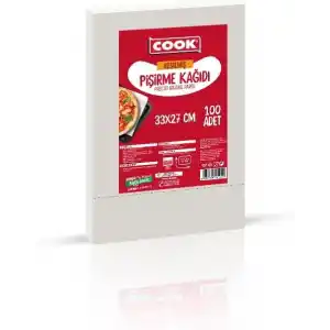 Cook EDT Kesilmiş Pişirme Kağıdı, 33 x 27 cm, 100 Yaprak