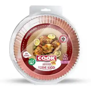 Cook Airfryer Pişirme Kağıdı, XXL Boy, 20 cm, 50 Adet