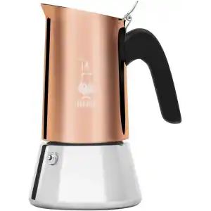 Bialetti - Venus: 6 Cups Ocak Üstü Espresso Pişirici - 235ml - Kahverengi, Gümüş Renk - Paslanmaz Çelik Gövde - Patentli Güvenlik Valfi - Tüm Ocak Türleri İçin Uygundur (İndüksiyon Dahil)