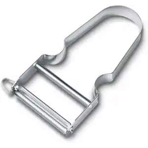 Victorinox Star tasarruflu soyucu, patates soyucu, iki bıçaklı, sarkaç bıçaklı, ekstra keskin, metal sap, İsviçre yapımı