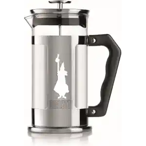 Bialetti - Preziosa French Press: Yaklaşık 350mL kapasiteli kahve hazırlayıcı - 18/10 Paslanmaz Çelik Gövde - Bulaşık Makinesinde Yıkanabilen Borosilikat Cam Sürahi - Paslanmaz Çelik Filtre Sistemi