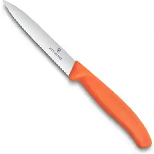 Victorinox 6.7739.C1 Swiss Classic 10cm Tırtıklı Soyma Bıçağı, Turuncu