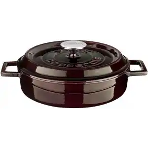 Lava Metal Premium Serisi - Döküm Çok Amaçlı Tencere, Yuvarlak, 24 cm, Majolik Mor