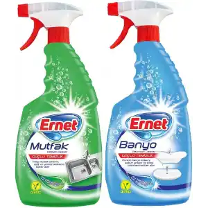 Ernet Süper Likit Promosyon Mutfak + Banyo Temizliği (1+1) 750 ml Spreyli