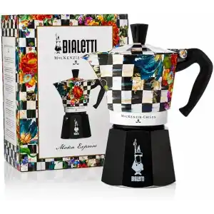Bialetti Moka Express MacKenzie: 6 Cups Ocak Üstü Espresso Pişirici 270ml Karma Renk Alüminyum Gövde