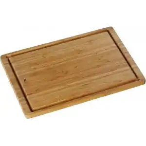 WMF Bambu Kesme Tahtası, 45 x 30 x 1,9 cm, Büyük Boy, Meyve Suyu Oluklu, Et ve Sebze Kesme Tahtası, Bıçak Dostu Yüzey