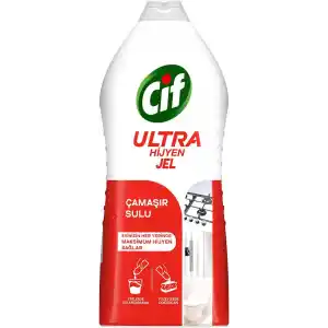 Cif Ultra Hijyen Jel Yüzey Temizleyici Çamaşır Sulu Katkılı Leke Çıkarıcı Yağ Çözücü 1500 ml