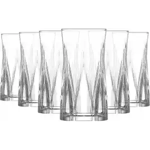 Lav Zoey Cam Meşrubat Bardağı 6Lı 480 Ml (Büyük Su/Kokteyl Bardağı)