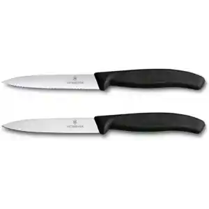 Victorinox 6.7793.2 Swiss Classic 2li 10cm Soyma Bıçağı Set, Siyah