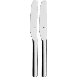 WMF Nuova 2 Parça Kahvaltı Bıçağı Seti, 19,5 cm, Tırtıklı Ekmek ve Sandviç Bıçağı, Cromargan® Yüksek Kaliteli Parlak Paslanmaz Çelik